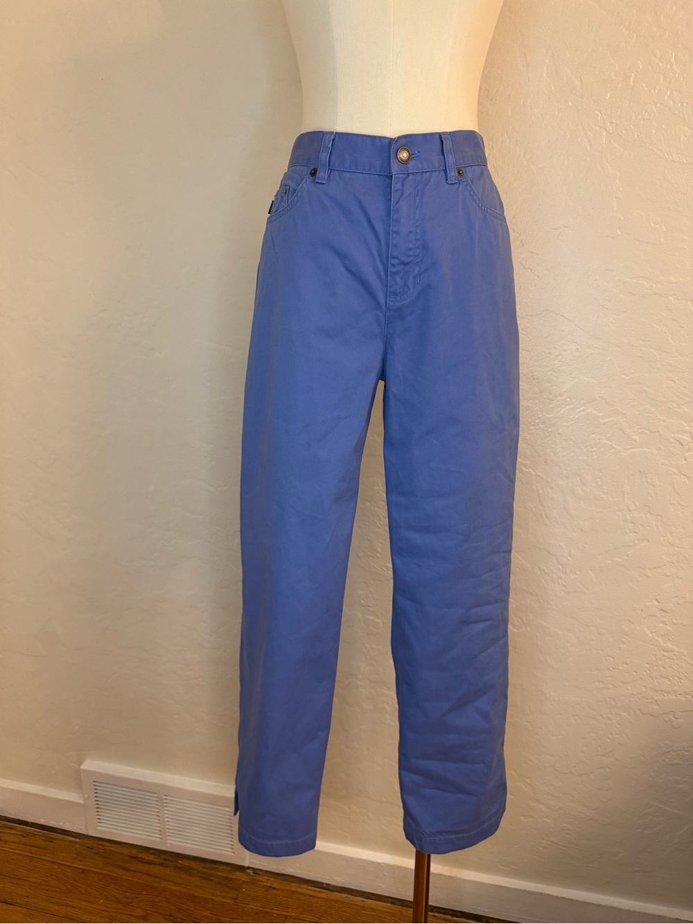 Lauren Jeans Co. Ralph Lauren Women’s Blue Straight Leg Pants Size 4 100% Cotton